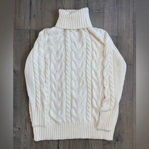 NWT St.‎ Johns Bay Cable Knit Turtleneck XL Chunky Ivory Cozy Classic Relaxed